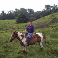 Horseback Riding in the farmland on the foot line of Arenal Volcano Costa Rica