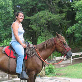 Sabine's Smiling Horses volunteer Laura